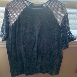 black acid wash shirt